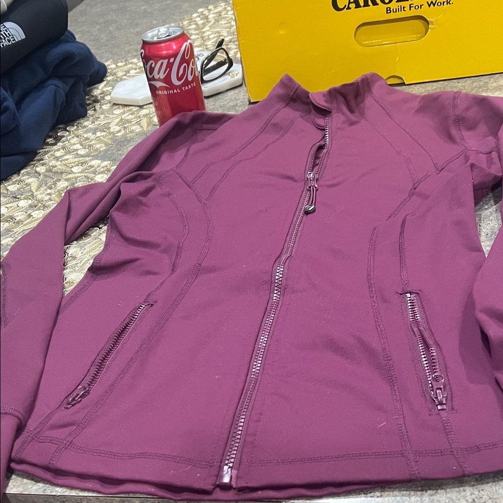 90 Degree By Reflex Plum Full-Zip Utility Jacket